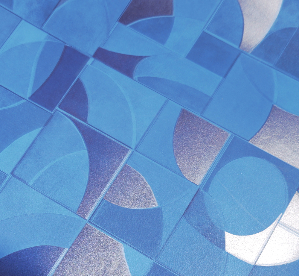 Glaze matte and high-gloss decorative pool liner film pattern close-up